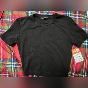 Zara TSHIRT, SMALL, BLACK